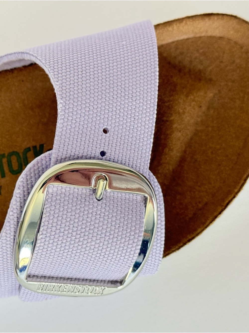 Birkenstock Madrid Big Buckle Sandals Purple Fog Vegan Canvas Size 38 / 7 Narrow